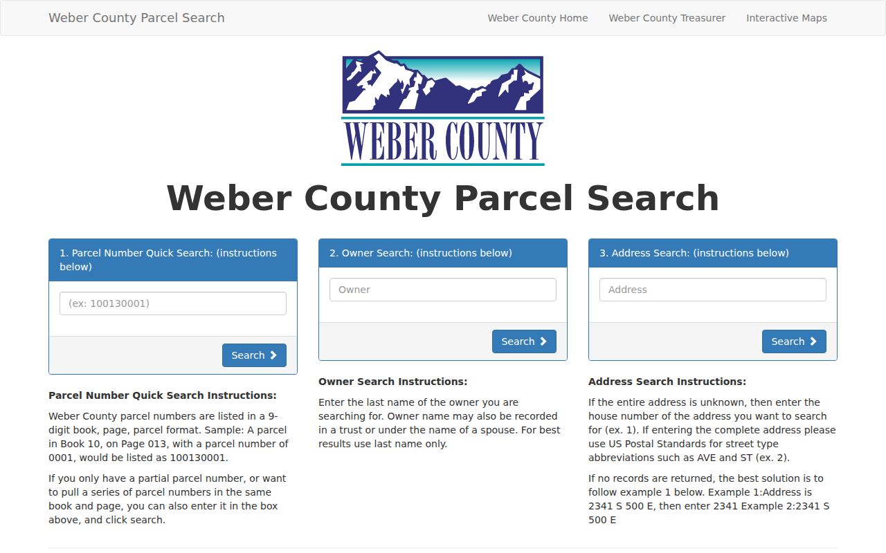 Weber Parcel Search in the Ogden residents directory