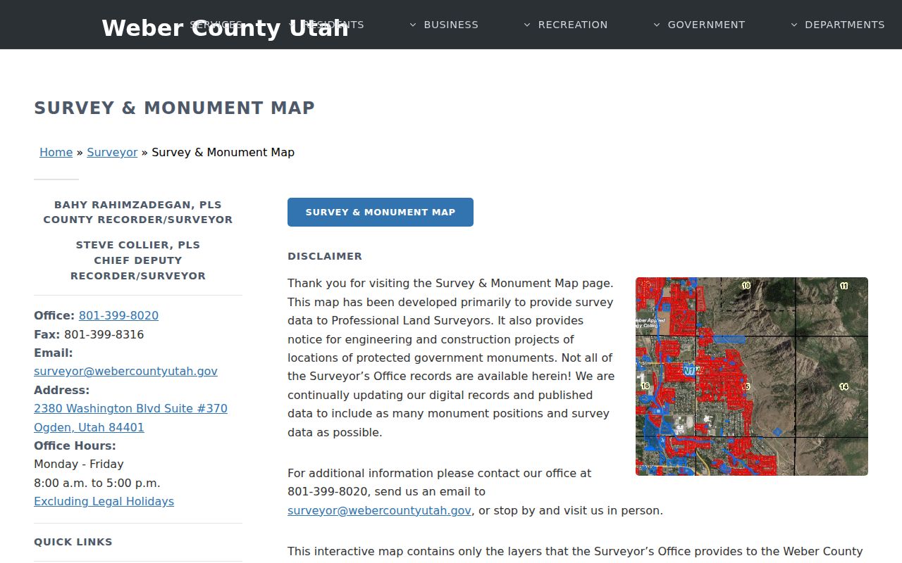Weber parcel map for Ogden neighbors