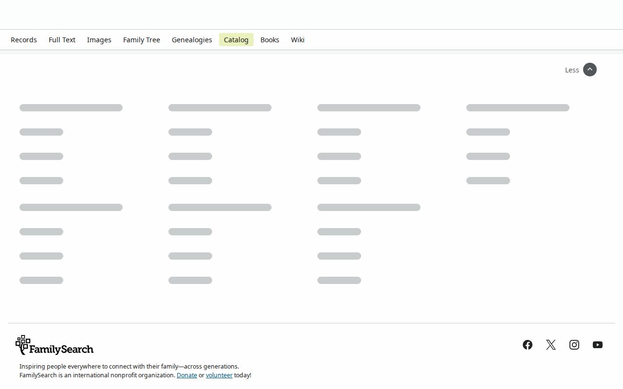 FamilySearch catalog for Ogden previous residents