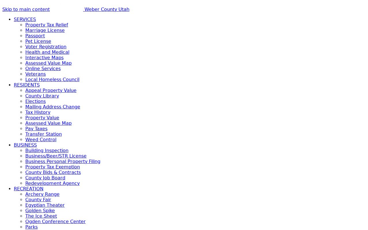 Weber voter records for the Ogden street directory