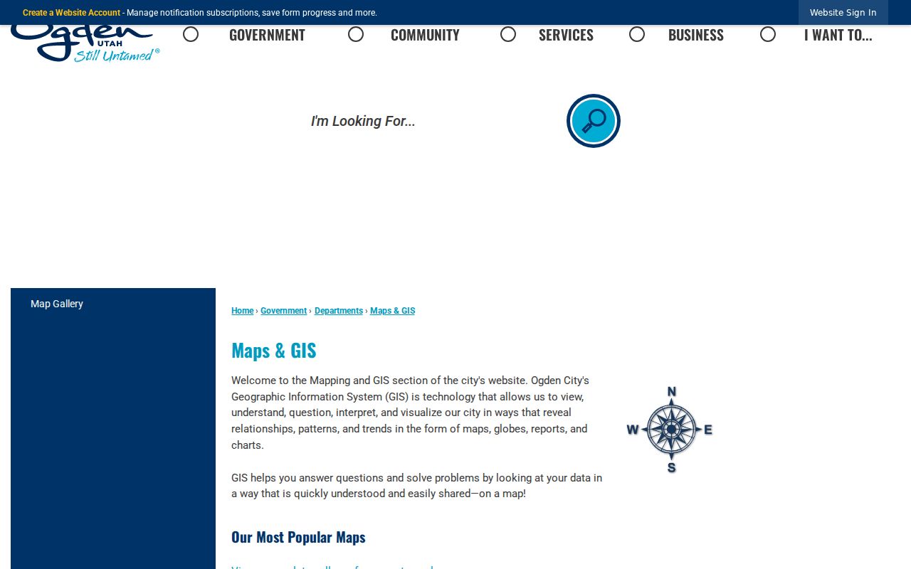 Ogden municipal GIS for the Ogden ZIP code directory